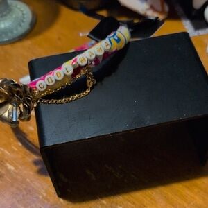 Colorful Beaded Headband with Gold Accents